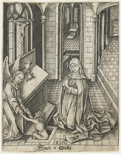 Szent Ottília, c. 1475-1480 alkotó: Israhel van Meckenem the younger